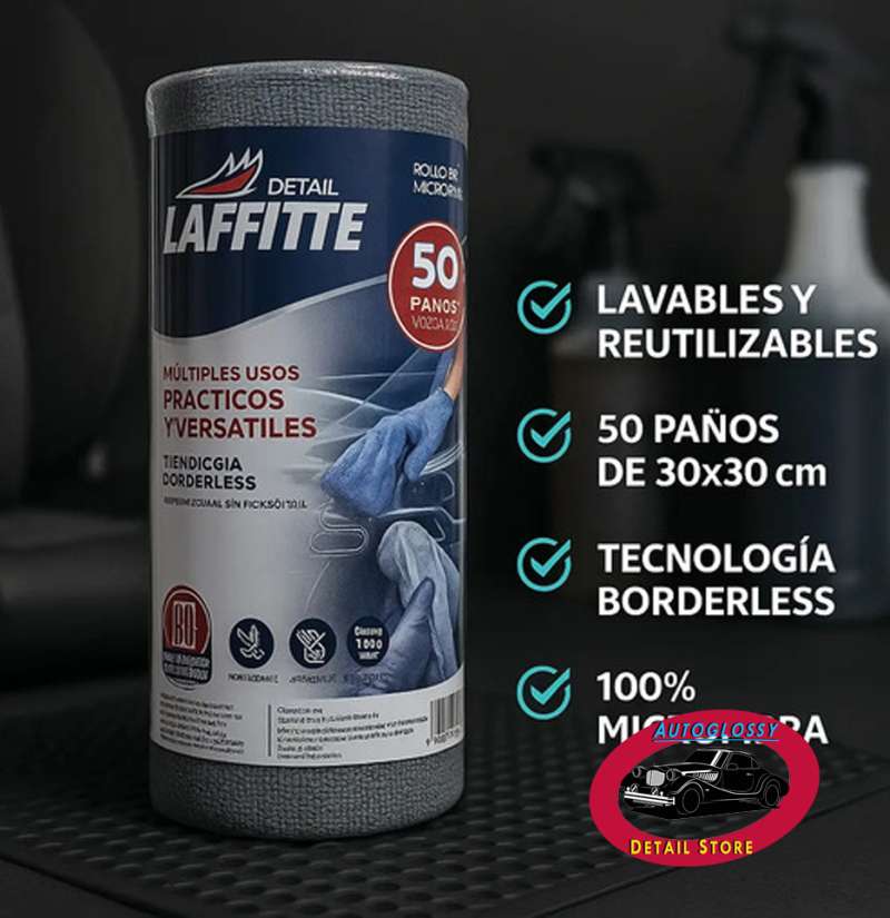 Laffitte microfibra rollo de 50 paños 30x30.