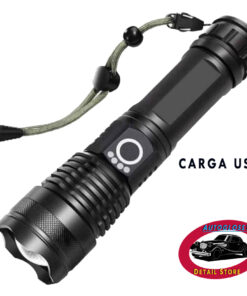 Linterna Táctica Led con zoom carga USB.
