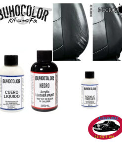 Buhocolor Kit reparador 3 pasos ,cuero liquido,tinta,sellador.