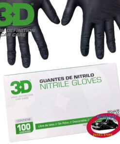 3D Guantes de nitrilo negro caja x 100 u.
