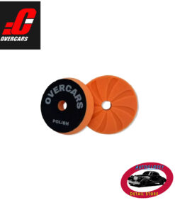 Overcars Pad Spiral 3 pulgadas naranja corte medio roto orbital.